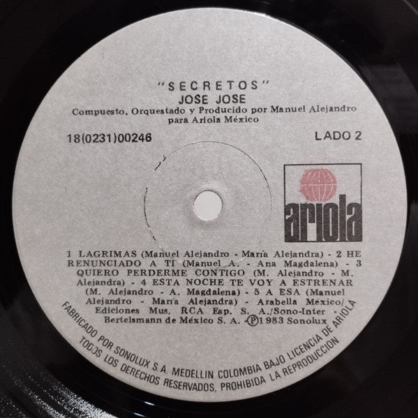 José José : Secretos (LP, Album)