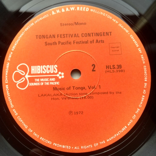 Tongan Festival Contingent : Music of Tonga, Vol. 1 (LP, Album, Mono)