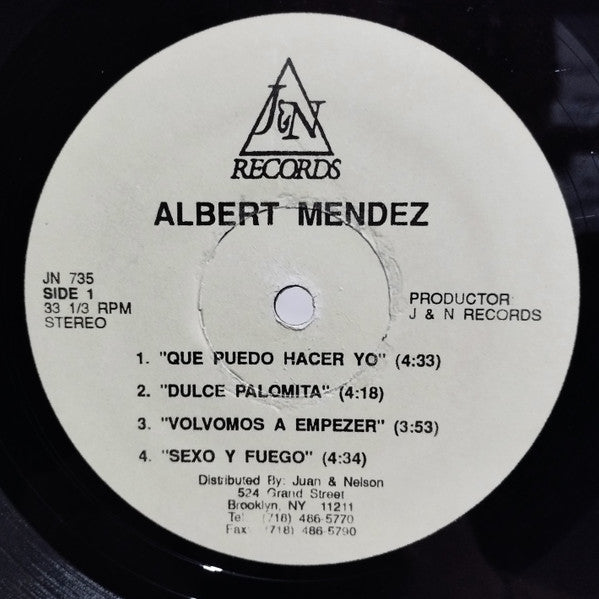 Albert Mendez : Dejenme Vivir (LP, Album)