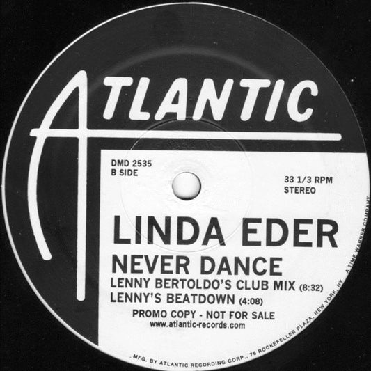 Linda Eder - Never Dance vinyl record, 2x12" (Very Good Plus (VG+)) | Lulo Records