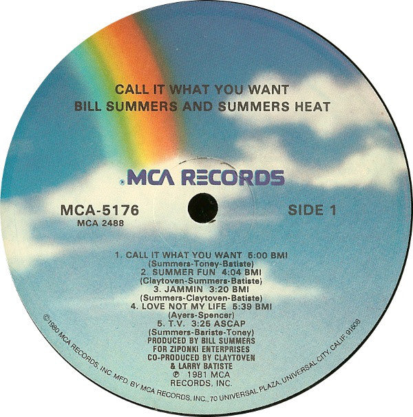 Bill Summers & Summers Heat : Call It What You Want (LP, Album)