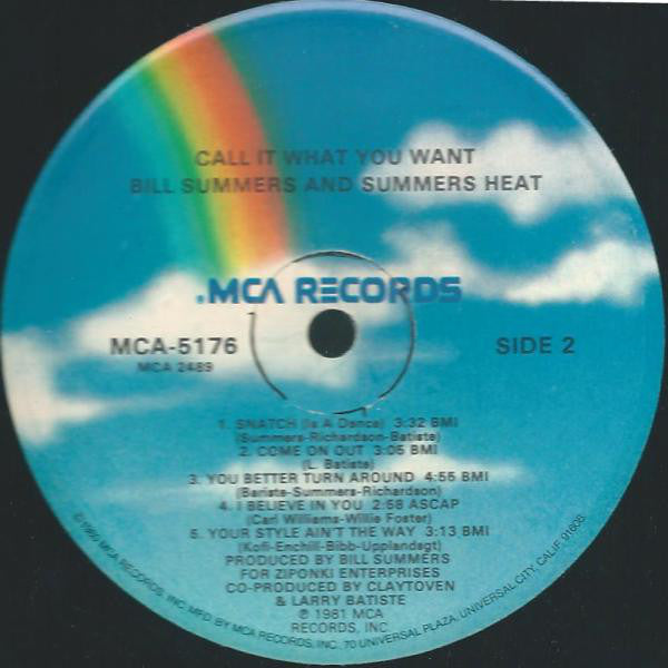 Bill Summers & Summers Heat : Call It What You Want (LP, Album)