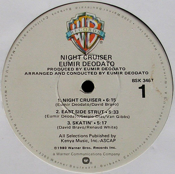 Eumir Deodato : Night Cruiser (LP, Album, Win)