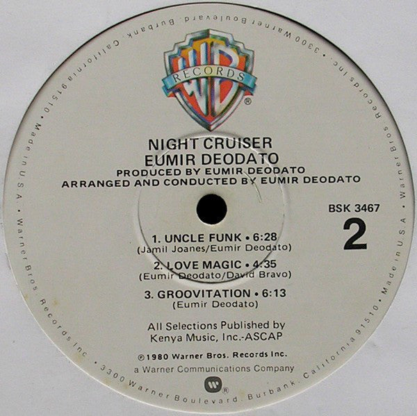 Eumir Deodato : Night Cruiser (LP, Album, Win)