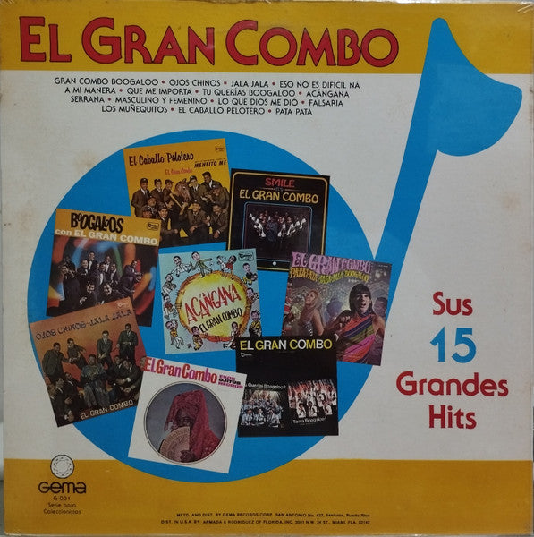 El Gran Combo : Sus 15 Grandes Hits (LP, Comp)