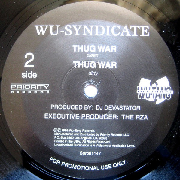 Wu Syndicate : Where Was Heaven / Thug War (12", Promo)