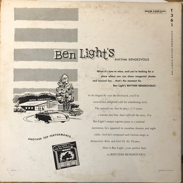 Ben Light : Ben Light's Rhythm Rendezvous (LP, Album, Mono)