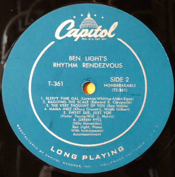 Ben Light : Ben Light's Rhythm Rendezvous (LP, Album, Mono)