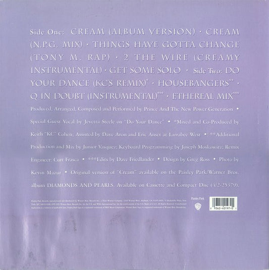 Prince And The New Power Generation - Cream vinyl record, 12" (Mint (M)) | Lulo Records