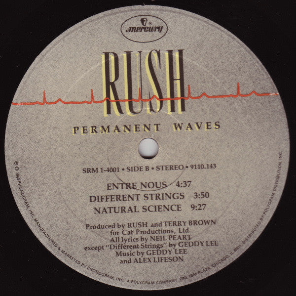 Rush : Permanent Waves (LP, Album)