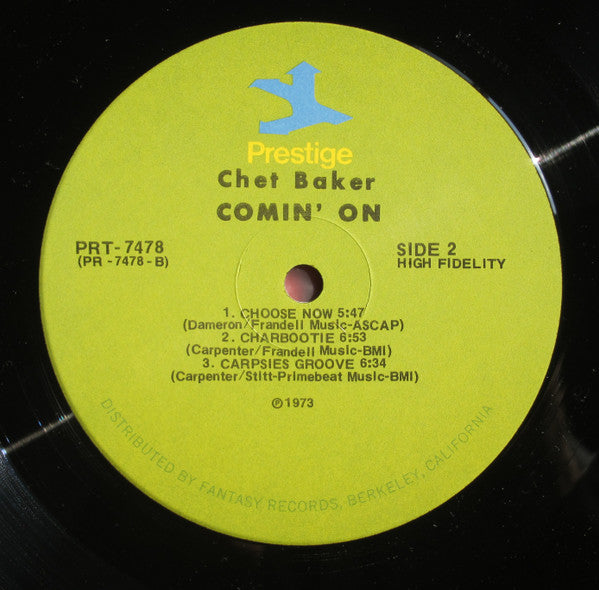 The Chet Baker Quintet : Comin' On With The Chet Baker Quintet (LP, Album, RE)
