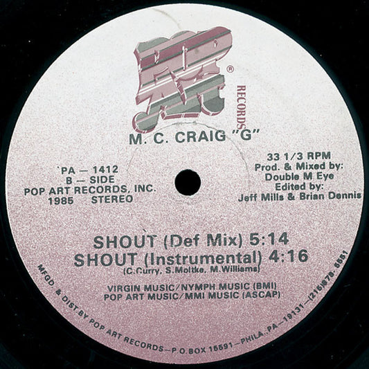Craig G - Shout vinyl record, 12" (Very Good Plus (VG+)) | Lulo Records