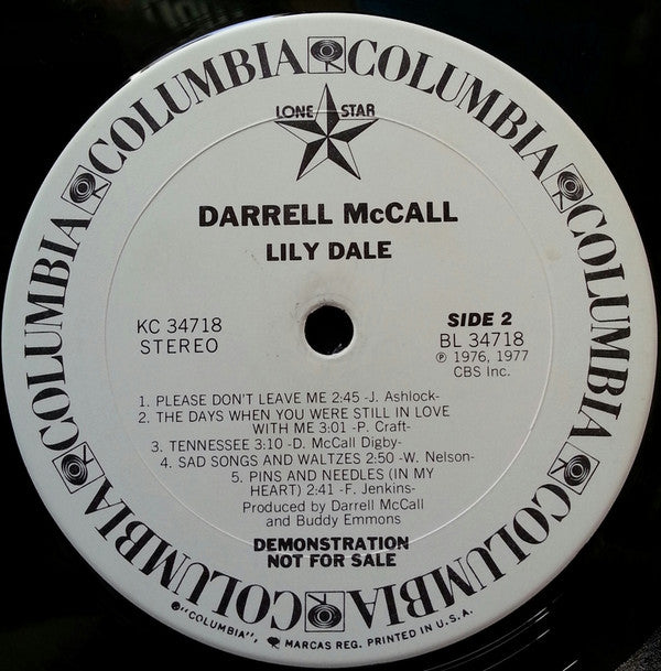 Darrell McCall : Lily Dale (LP, Album, Promo)