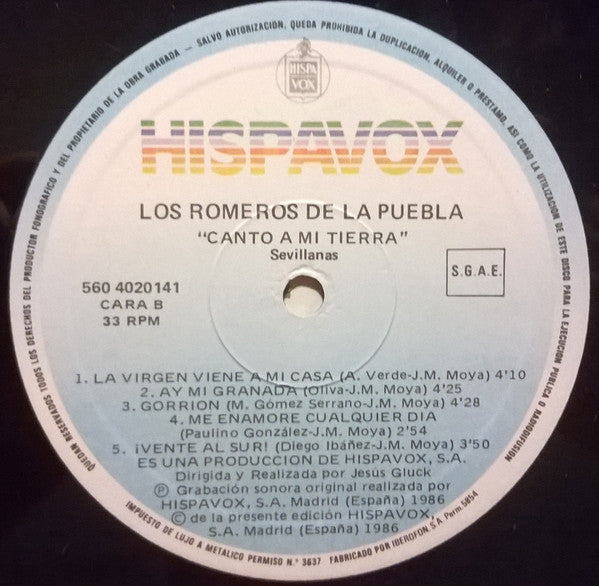 Los Romeros De La Puebla : Canto A Mi Tierra (LP, Album)