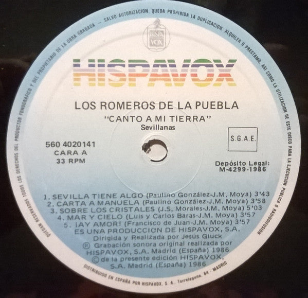 Los Romeros De La Puebla : Canto A Mi Tierra (LP, Album)