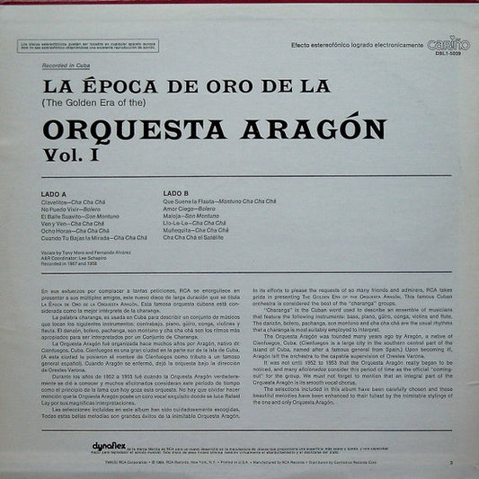Orquesta Aragon - La Época De Oro De La (The Golden Era of the) Orquesta Aragón - Vol. 1 (1957-1958) vinyl record, LP (Very Good Plus (VG+)) | Lulo Records