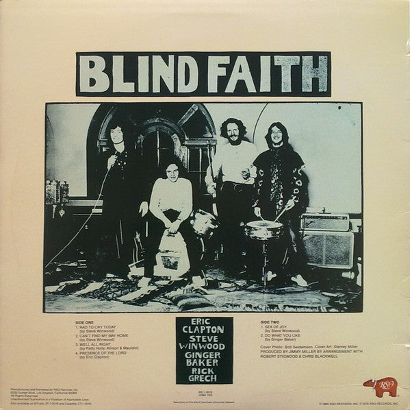 Blind Faith (2) : Blind Faith (LP, Album, RE)