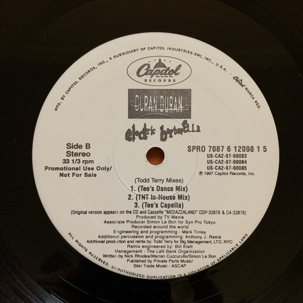 Duran Duran : Electric Barbarella (Todd Terry Mixes) (12", Promo)