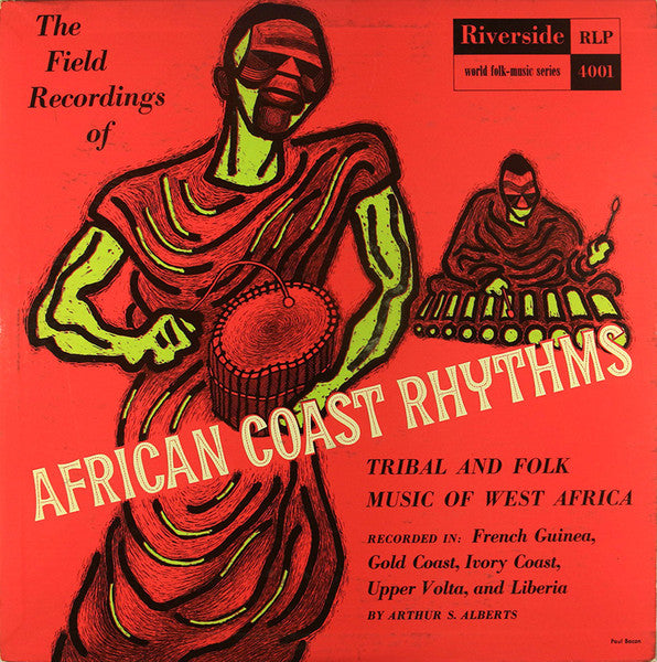 Various : The Field Recordings of African Coast Rhythms: Tribal and Folk Music of West Africa (LP, Album, Mono, Red)