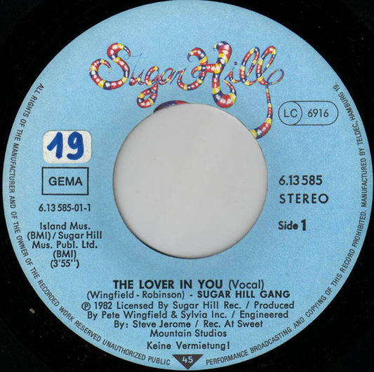 Sugarhill Gang : The Lover In You (7", Single)