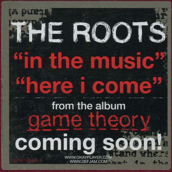 The Roots : In The Music / Here I Come (12", Promo)