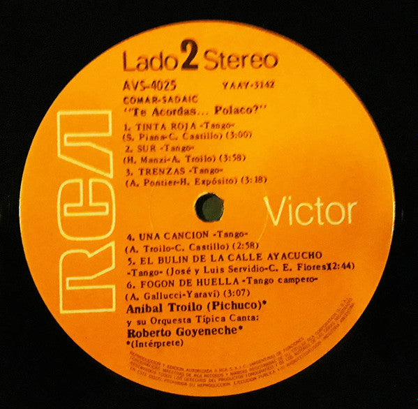 Aníbal Troilo, Roberto Goyeneche : Te Acordas... Polaco? (LP, Album)