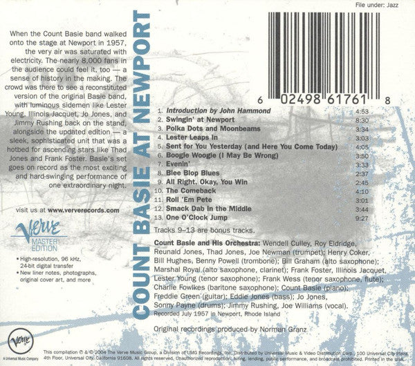 Count Basie : Count Basie At Newport (CD, Album, RE, RM, Dig)