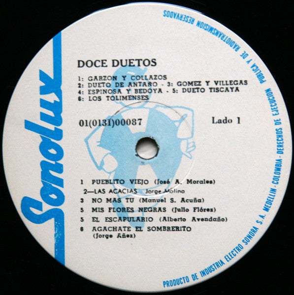 Various : 12 Duetos De Lo Mejor De Colombia (LP, Comp, RE)