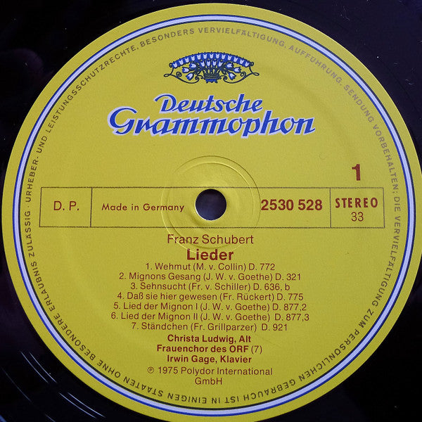 Christa Ludwig / Irwin Gage / Franz Schubert : Schubert-Lieder 2 (LP)