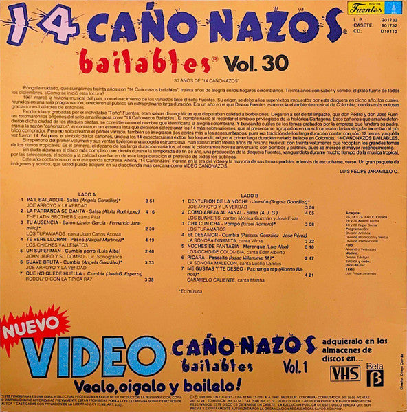 Various : 14 Cañonazos Bailables Vol. 30 (LP, Comp)