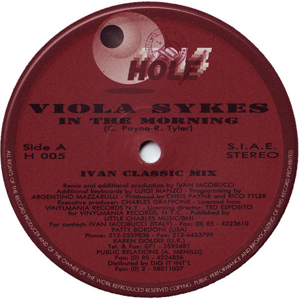 Viola Sykes : In The Morning (2x12", Ltd)
