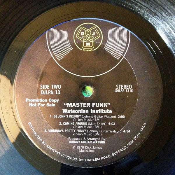 Watsonian Institute : Master Funk (LP, Album, Promo, Ter)
