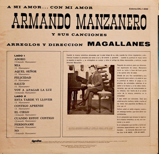 Armando Manzanero : A Mi Amor ...Con Mi Amor (LP, Album)