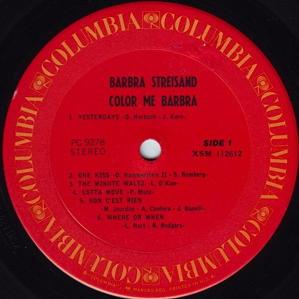 Barbra Streisand : Color Me Barbra (LP, Album, RE)