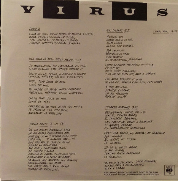 Virus (29) : Locura (LP, Album, RE, 180)