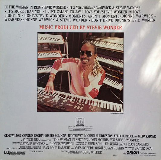 Stevie Wonder : The Woman In Red (Selections From The Original Motion Picture Soundtrack) (LP, Album, Club)
