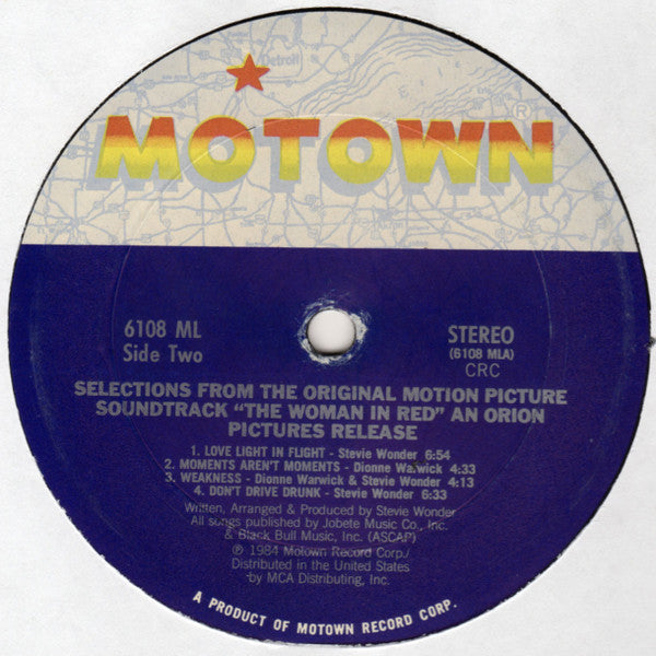 Stevie Wonder : The Woman In Red (Selections From The Original Motion Picture Soundtrack) (LP, Album, Club)