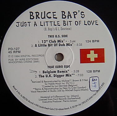 Bruce Baps - Just A Little Bit Of Love vinyl record, 12" (Near Mint (NM or M-)) | Lulo Records