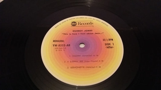 Quincy Jones : This Is How I Feel About Jazz (LP, Album, Mono)