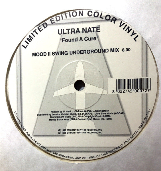 Ultra Naté : Found A Cure (10", S/Sided, Ltd, Cle)