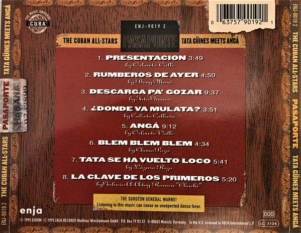Tata Güines & Miguel Angá* : Pasaporte (CD, Album)
