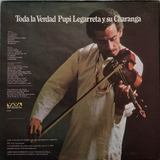 Pupi Y Su Charanga : Toda La Verdad (LP, Album, RE)