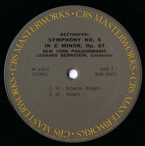 Ludwig van Beethoven, Leonard Bernstein, New York Philharmonic : Fifth Symphony (LP)