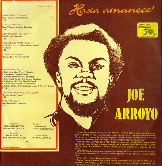 Joe Arroyo : Hasta Amanece' (LP, Album)