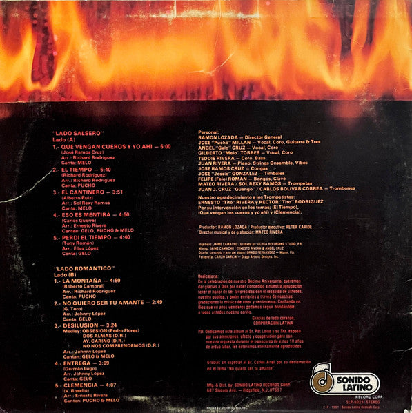 Corporacion Latina : 10 Aniversario...Dando Candela (LP, Album)