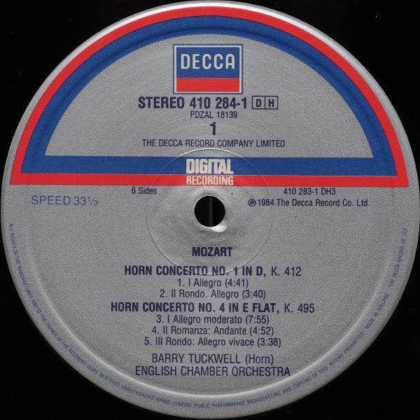 Wolfgang Amadeus Mozart, Barry Tuckwell, English Chamber Orchestra, The Gabrieli String Quartet : Mozart Horn Music (3xLP + Box)