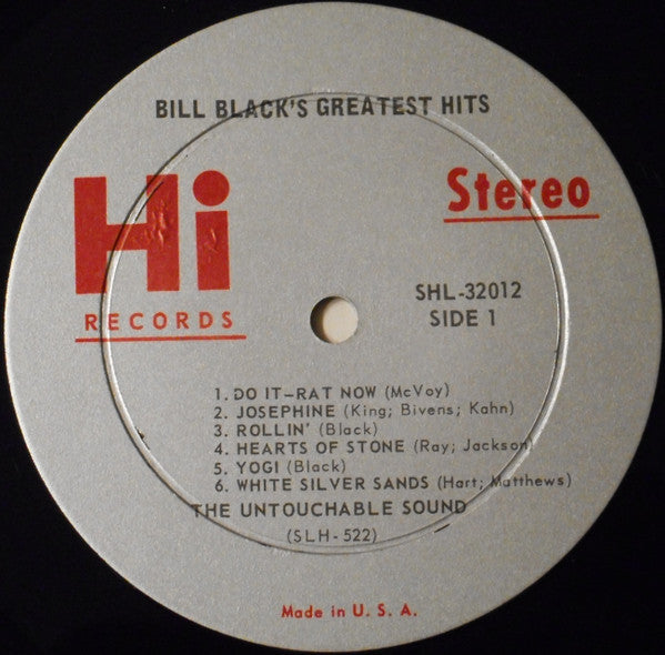 Bill Black's Combo : Bill Black's Greatest Hits (LP, Album, Comp)