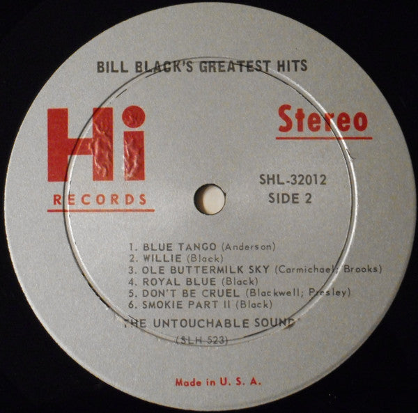 Bill Black's Combo : Bill Black's Greatest Hits (LP, Album, Comp)