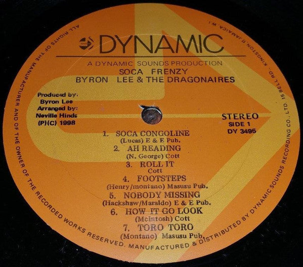 Byron Lee And The Dragonaires : Soca Frenzy (LP, Album)