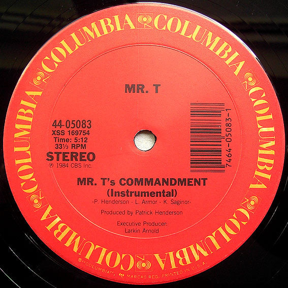 Mr. T (2) : Mr. T's Commandment (12", Single)